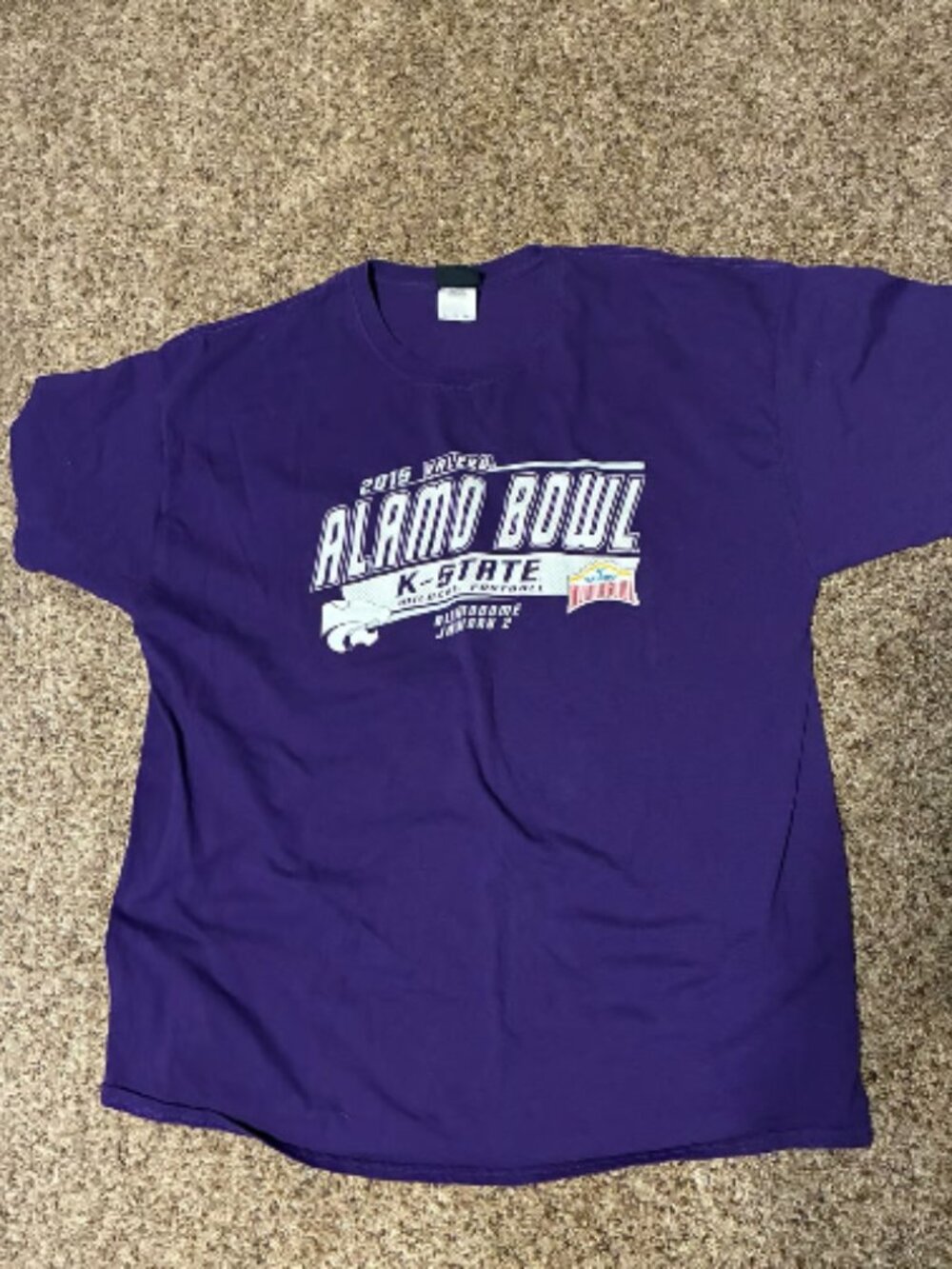 K-state Wildcats Alamo bowl tshirt unisex fit XL like new